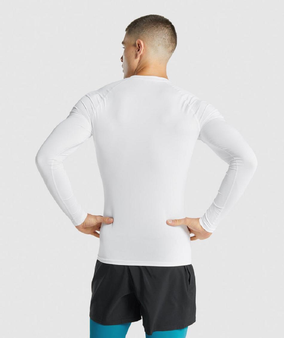 Long Sleeve Gymshark Element Baselayer Hombre Blancas | CO 3472QMA